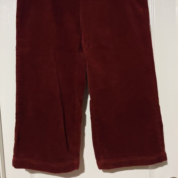 Women Wideleg Chunky Corduroy Crop Pants Granola Girl Contemporary Indie L Berry - Picture 4 of 6